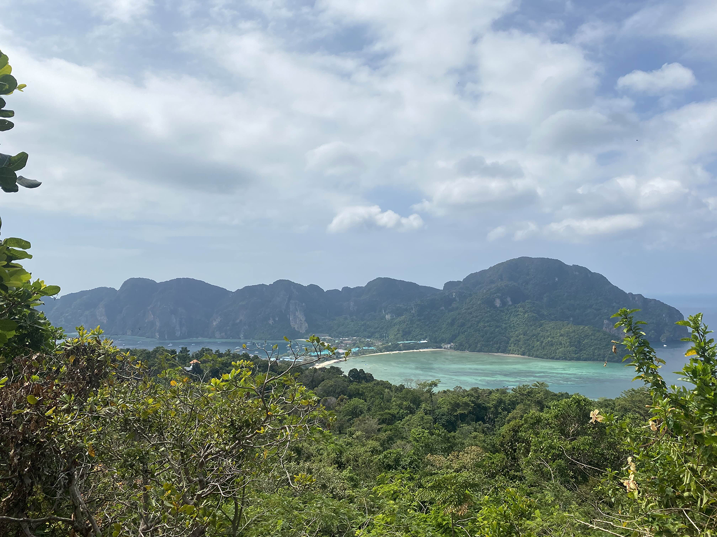 Beautiful Thai Panorama with Mountains and the ocean